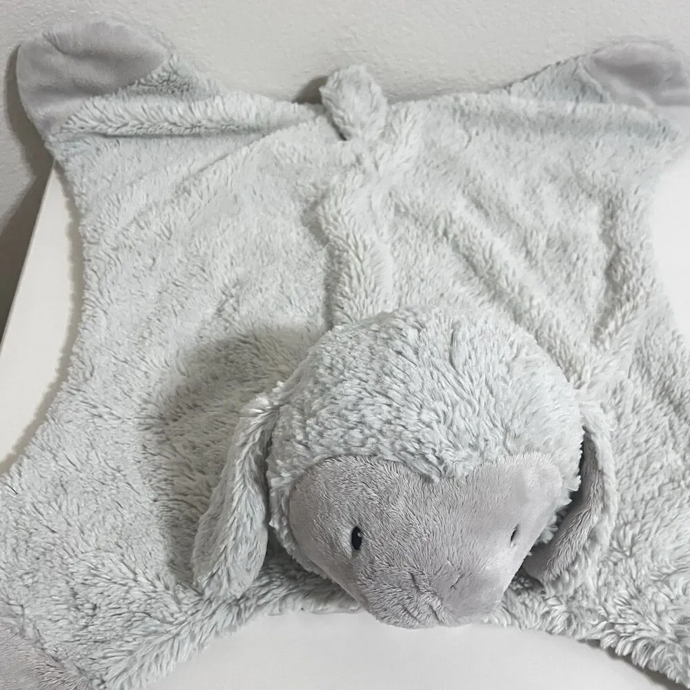 Baby Gund Lopsy Comfy Cozy Lamb Plush Lovey Security Blanket Mat Satin 058935